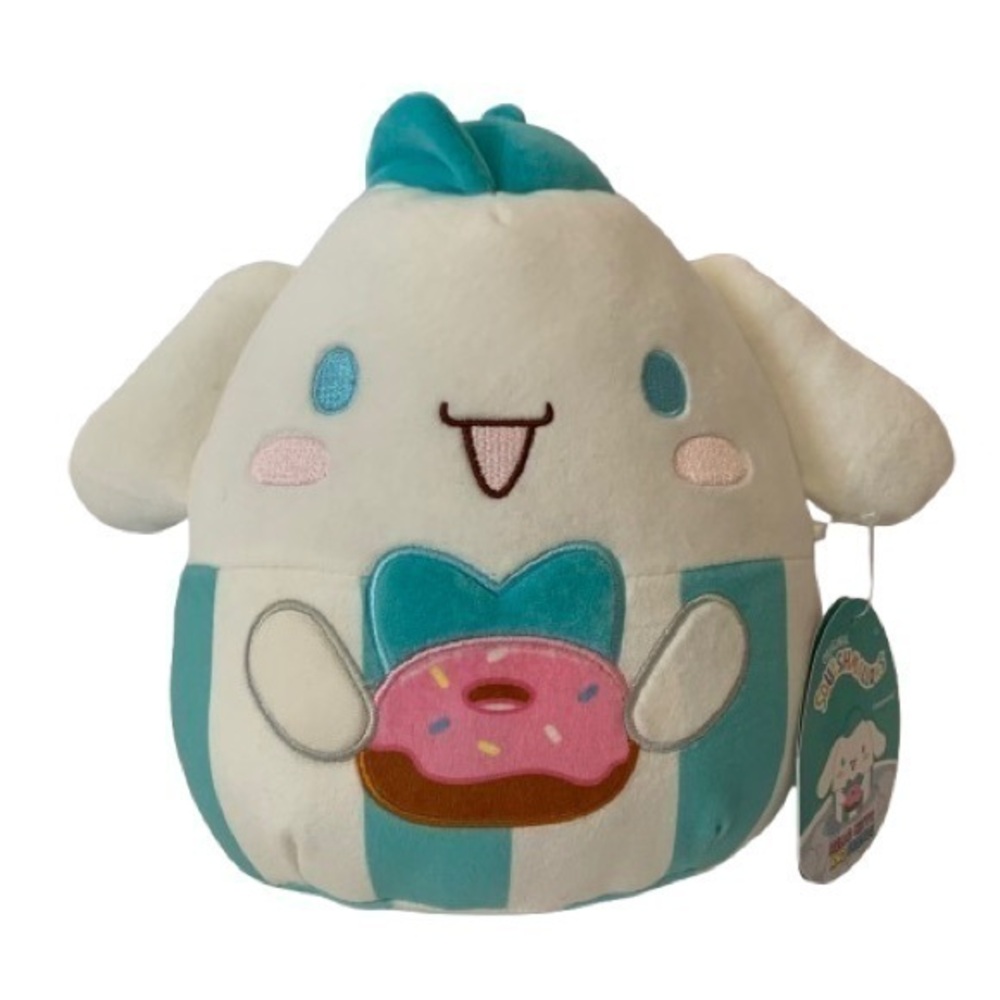 NWT. Squishmallows X Hello Kitty Cinnamoroll Plush 8” Donut Shop Sanrio